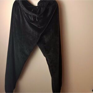 Black Velour Jogger Pants lazy pants XXL